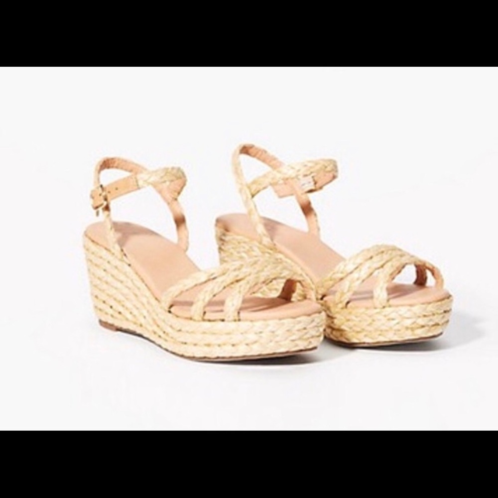 Loft straw wedge sandals